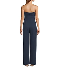Susana Monaco Tube Gathered Sleeveless Long Jumpsuit