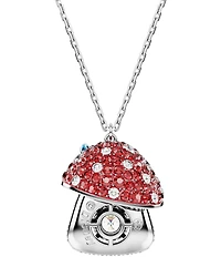 Swarovski Alice In Wonderland Mushroom Crystal Novelty Short Pendant Necklace