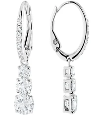 Swarovski Attract Trilogy Round Crystal Linear Earrings