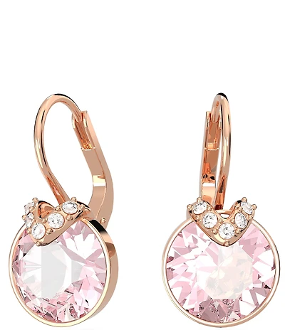 Swarovski Bella Rose Gold V Crystal Drop Earrrings