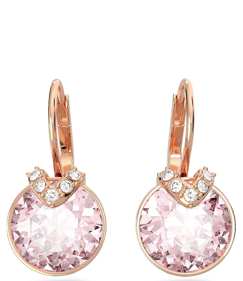 Swarovski Bella Rose Gold V Crystal Drop Earrrings