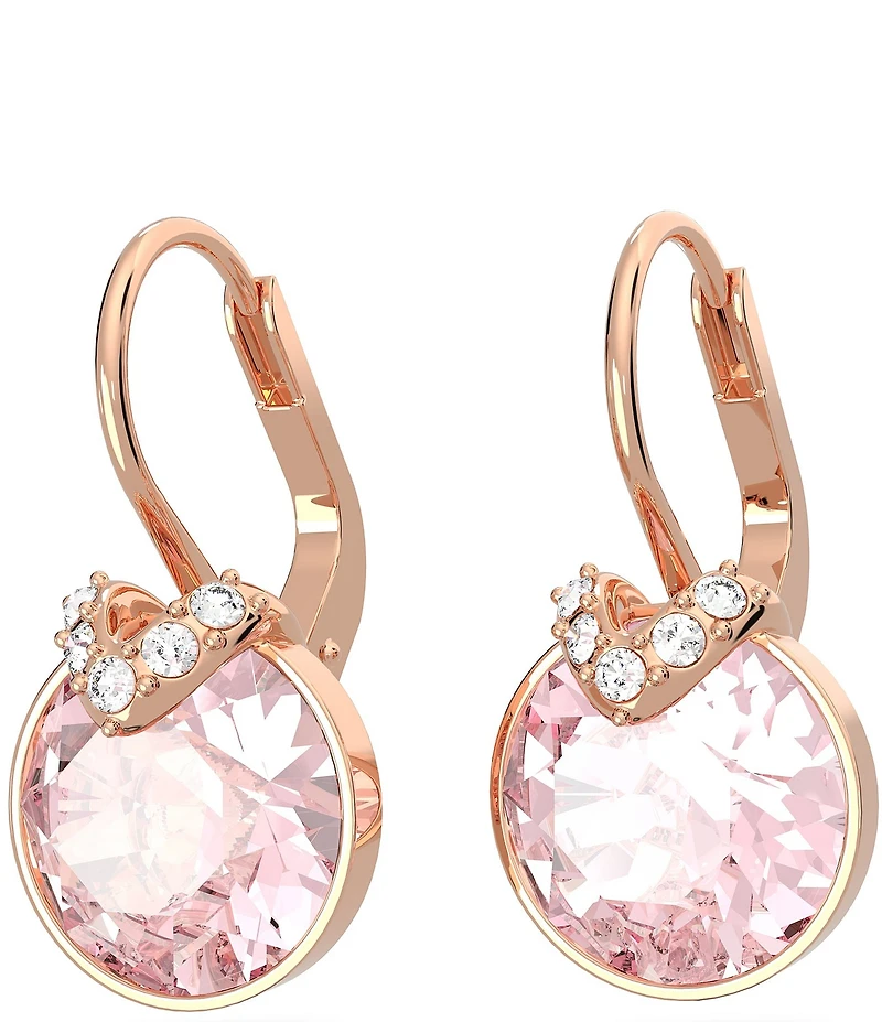 Swarovski Bella Rose Gold V Crystal Drop Earrrings