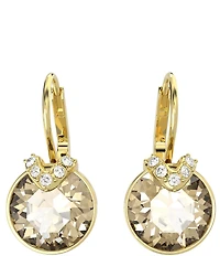 Swarovski Bella Gold Tone V Crystal Drop Earrings
