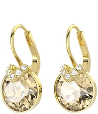 Swarovski Bella Gold Tone V Crystal Drop Earrings