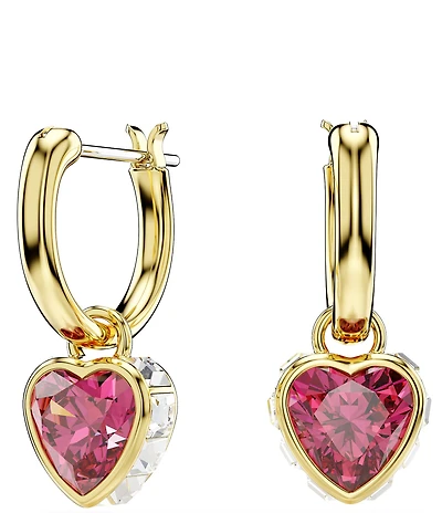 Swarovski Chroma Crystal Heart Drop Earrings