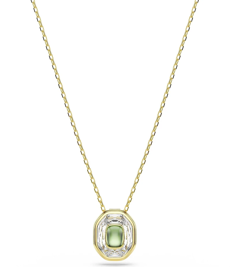 Swarovski Chroma Octagon Cut Short Pendant Necklace