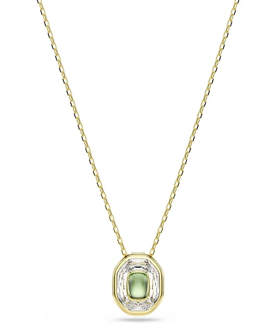 Swarovski Chroma Octagon Cut Short Pendant Necklace
