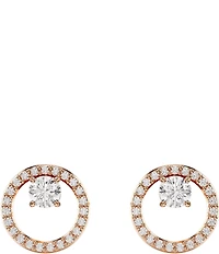 Swarovski Constella Crystal Circle Stud Earrings