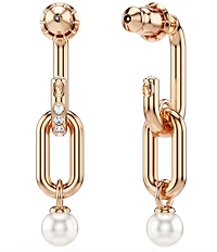 Swarovski Constella Crystal Pearl Linear Earrings