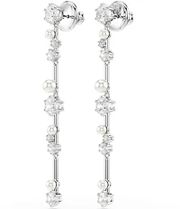Swarovski Constella Crystal Pearl Linear Earrings