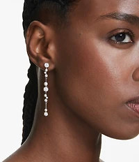Swarovski Constella Crystal Pearl Linear Earrings
