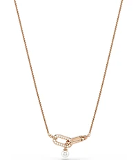 Swarovski Constella Crystal Pearl Short Pendant Necklace