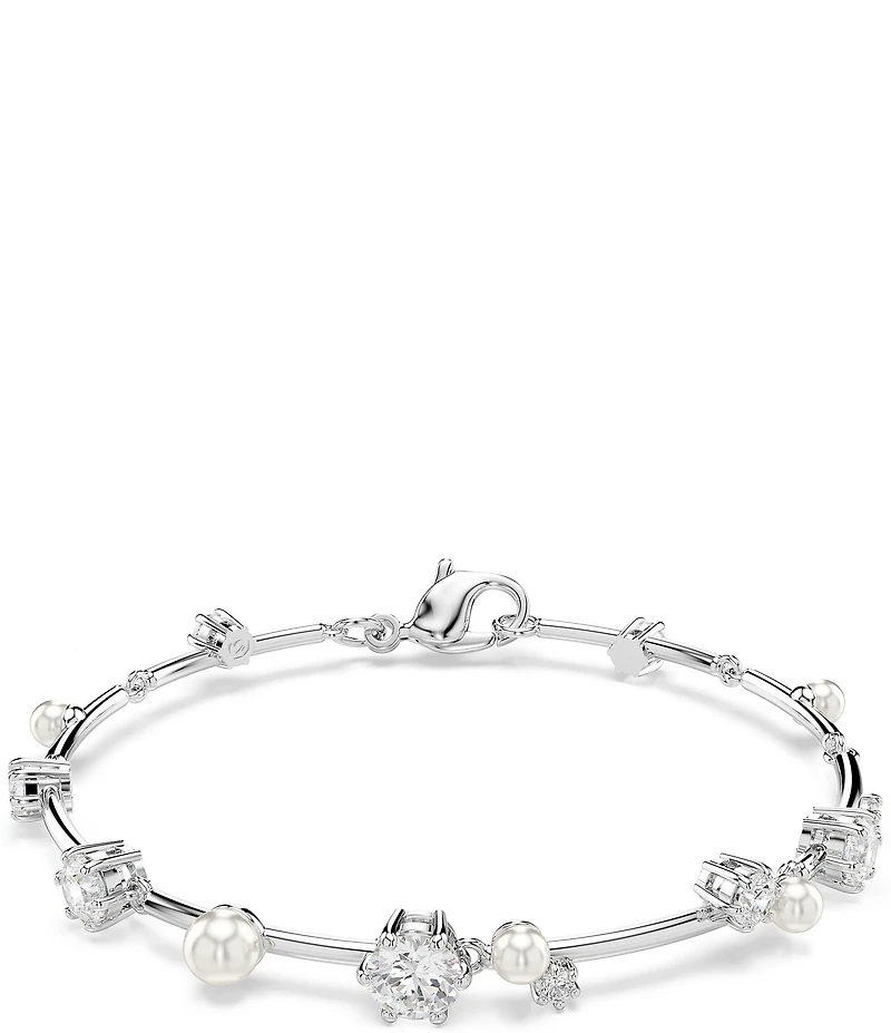 Swarovski Constella Crystal Pearl Tennis Line Bracelet
