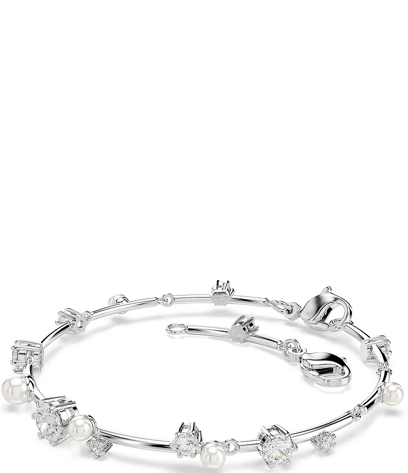 Swarovski Constella Crystal Pearl Tennis Line Bracelet