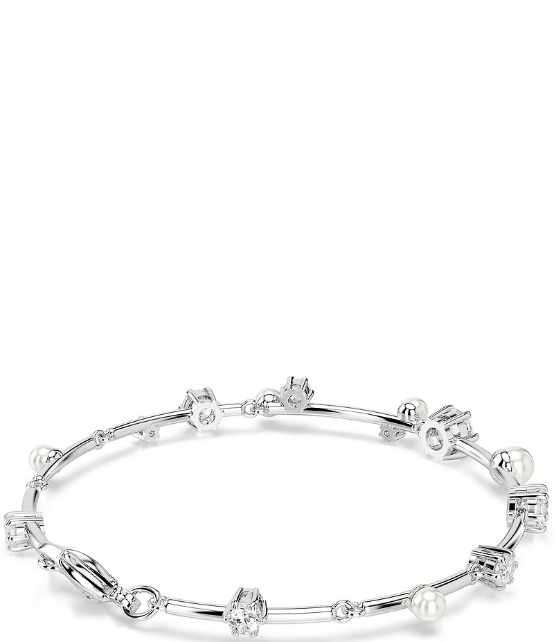 Swarovski Constella Crystal Pearl Tennis Line Bracelet