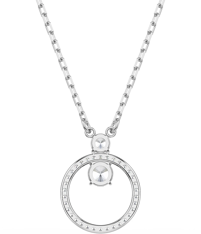 Swarovski Constella CZ Crystal Circle Short Pendant Necklace