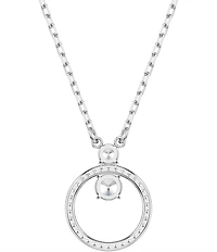 Swarovski Constella CZ Crystal Circle Short Pendant Necklace