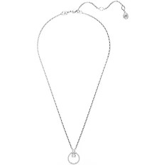 Swarovski Constella CZ Crystal Circle Short Pendant Necklace
