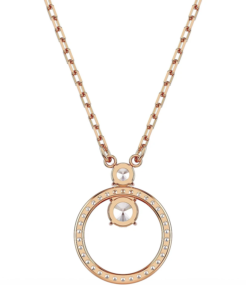 Swarovski Constella CZ Crystal Circle Short Pendant Necklace
