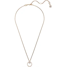 Swarovski Constella CZ Crystal Circle Short Pendant Necklace
