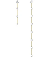 Swarovski Constella Linear Crystal Asymmetrical Earrings