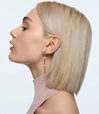 Swarovski Constella Linear Crystal Asymmetrical Earrings