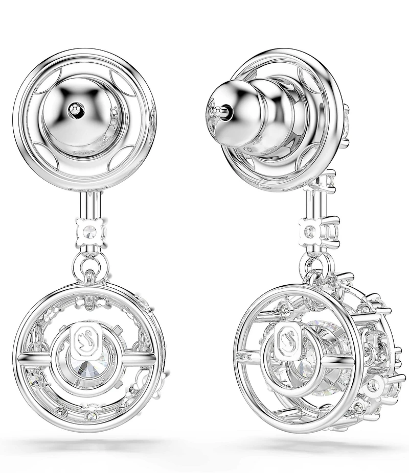 Swarovski Constella Round Cut Dancing Stone Drop Earrings