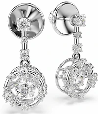 Swarovski Constella Round Cut Dancing Stone Drop Earrings