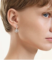 Swarovski Constella Round Cut Dancing Stone Drop Earrings
