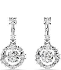 Swarovski Constella Round Cut Dancing Stone Drop Earrings