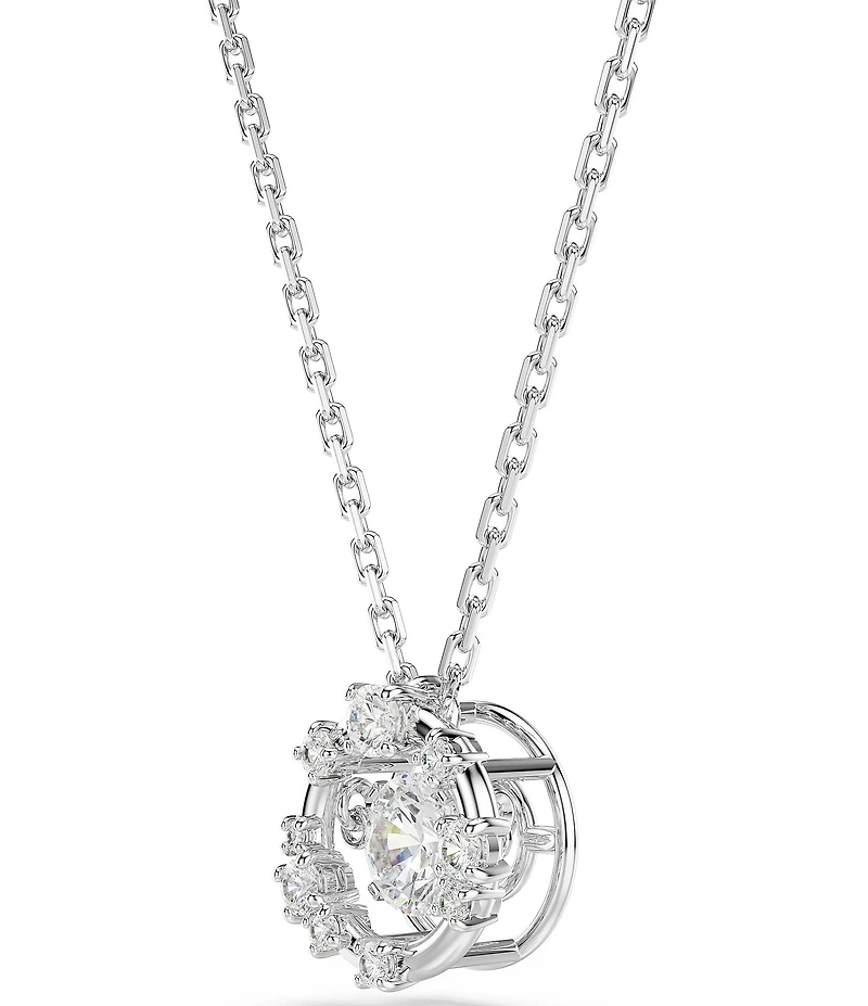Swarovski Constella Round Cut Dancing Stone Short Pendant Necklace