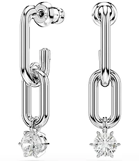 Swarovski Constella Round Cut Linear Earrings