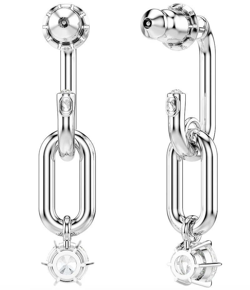 Swarovski Constella Round Cut Linear Earrings
