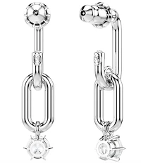 Swarovski Constella Round Cut Linear Earrings