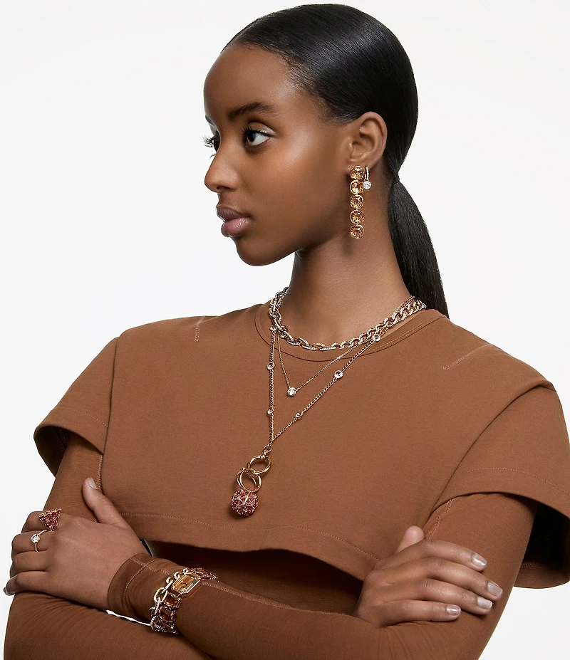 Swarovski Constella Round Cut Short Pendant Necklace