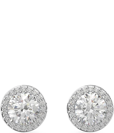 Swarovski Constella Halo Round Crystal Cut Stud Earrings
