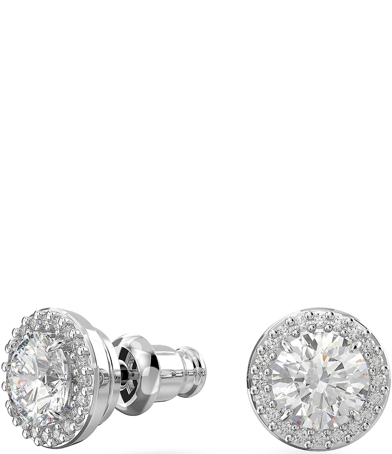 Swarovski Constella Halo Round Crystal Cut Stud Earrings