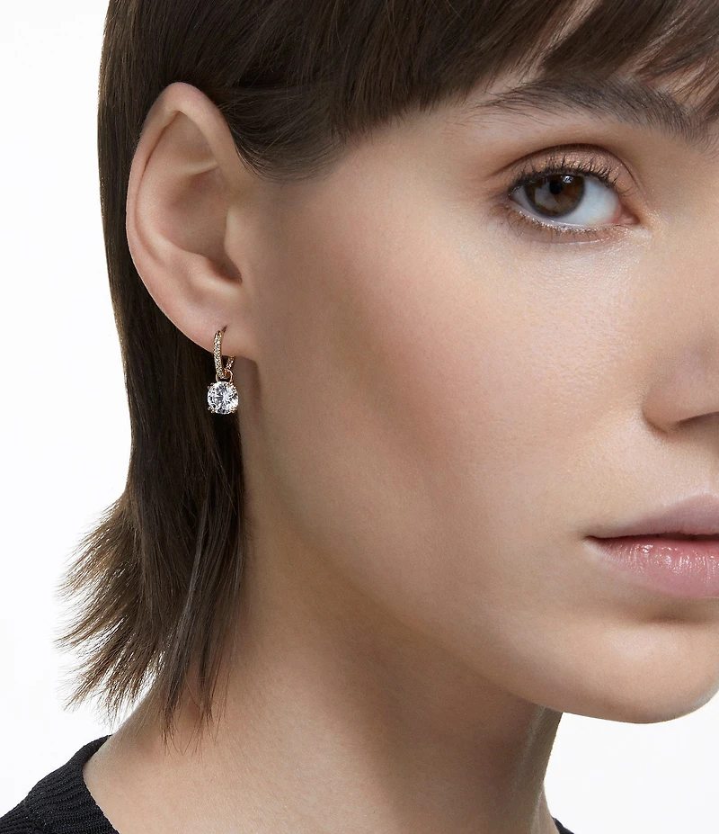 Swarovski Constella Crystal Round Drop Earrings