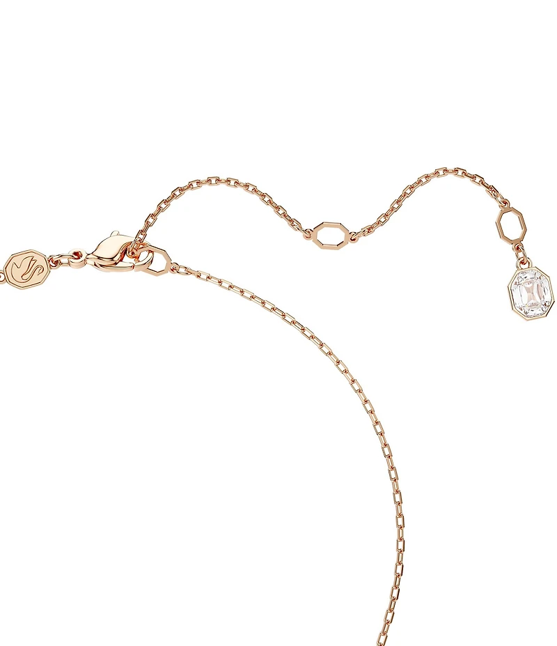 Swarovski Crystal Dextera Half Pave Short Pendant Necklace