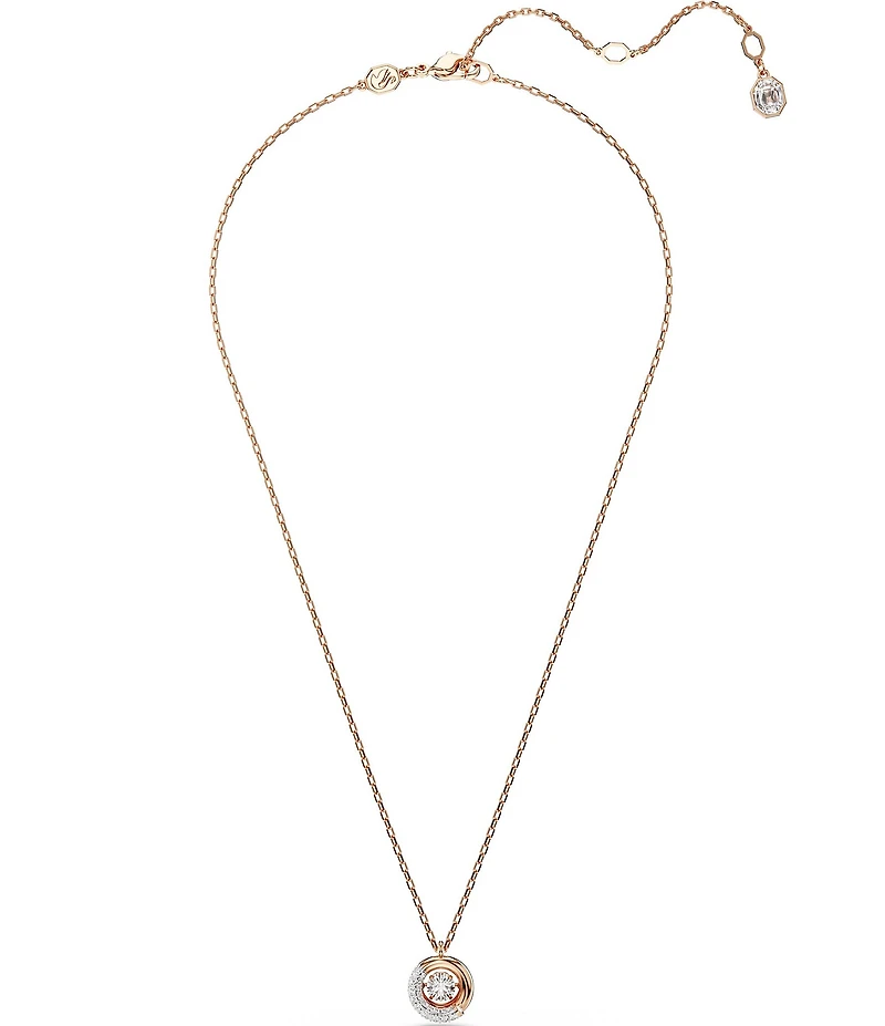Swarovski Crystal Dextera Half Pave Short Pendant Necklace