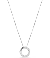 Swarovski Crystal Dextera Pave Open Circle Short Pendant Necklace