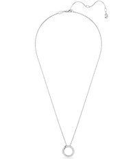 Swarovski Crystal Dextera Pave Open Circle Short Pendant Necklace