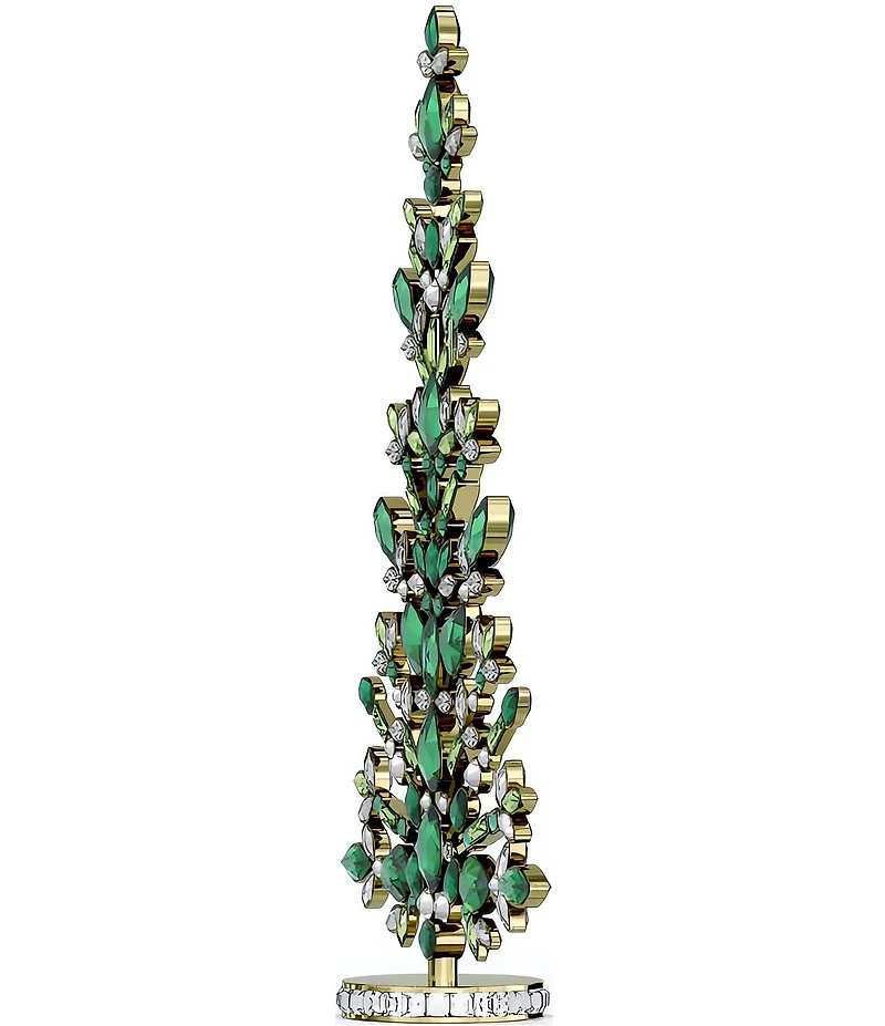 Swarovski Crystal Gema Holiday Tree Figurine - Green