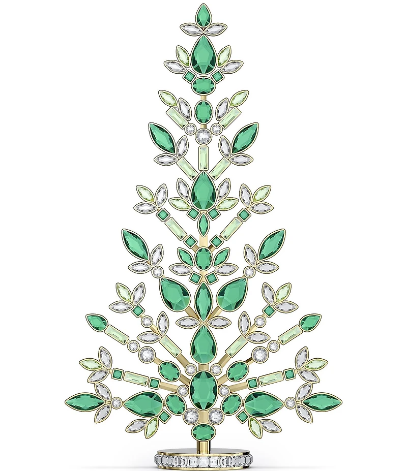 Swarovski Crystal Gema Holiday Tree Figurine - Green