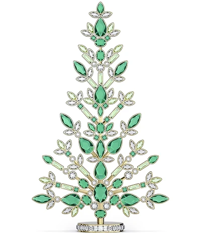 Swarovski Crystal Gema Holiday Tree Figurine - Green