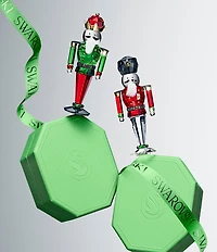 Swarovski Crystal Green Holiday Cheers Nutcracker Figurine