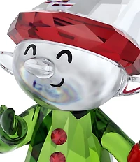 Swarovski Crystal Holiday Cheers Collection Dulcis Elf and Candy Cane Figurine