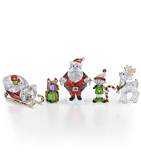 Swarovski Crystal Holiday Cheers Collection Santa Story Set