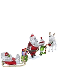 Swarovski Crystal Holiday Cheers Collection Santa Story Set