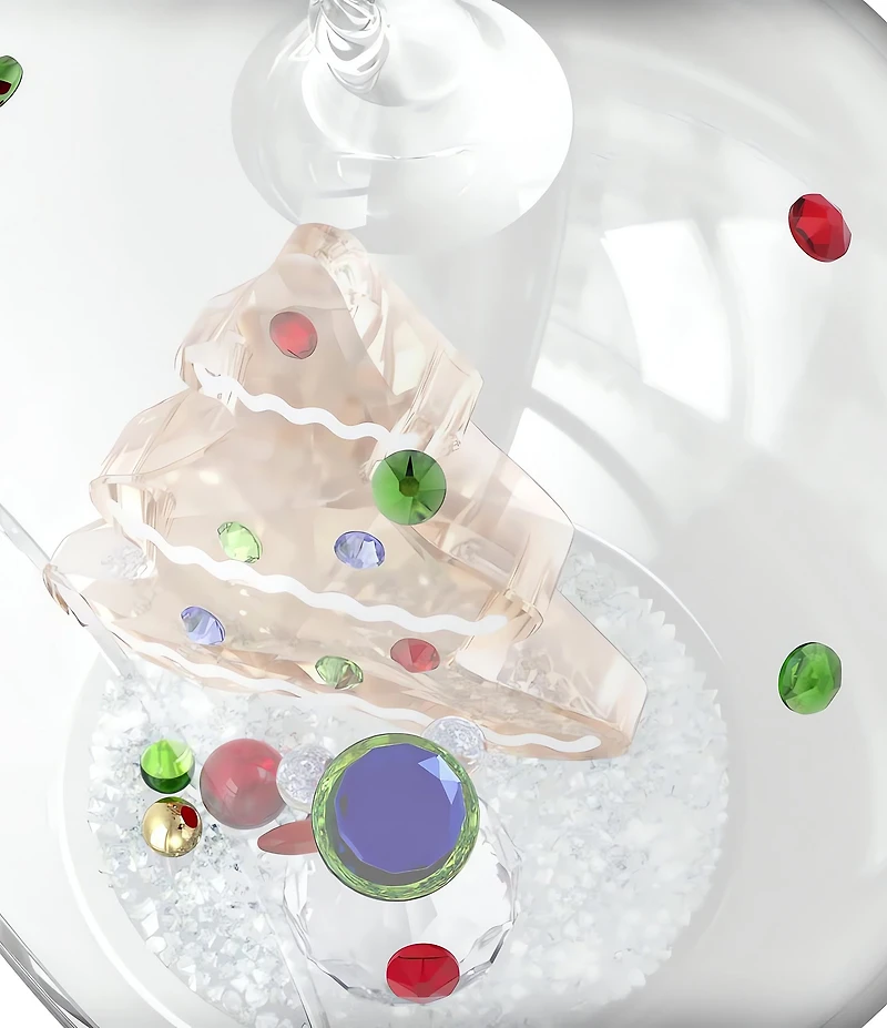 Swarovski Crystal Holiday Cheers Collection Tree and Snowman Ball Ornament
